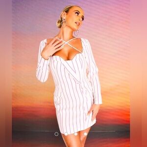 ASOS Design Millie Halter Neck Blazer Dress